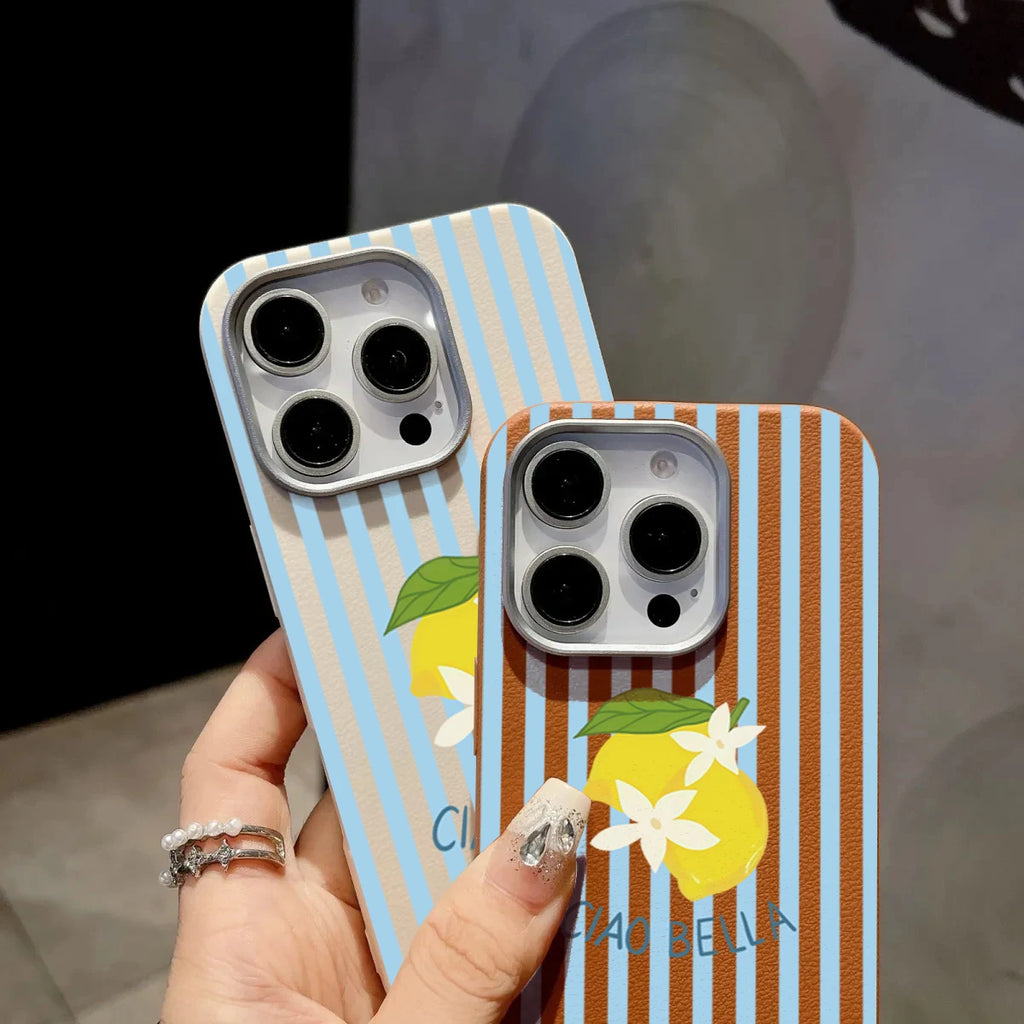 Lemon Striped Retro Design Suitable for Xiaomi 14T Pro 11 Lite 5G 4G 14T 13T Lichee Pattern Candy Soft Silicone Phone Case Cover