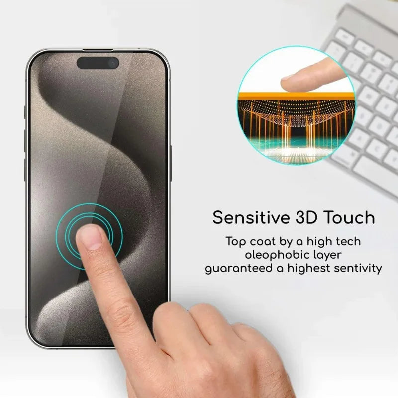 Clear Glass Film For iPhone 17 16 15 Pro Max Screen Protector For iPhone 11 12 13 14 15 Pro Tempered Glass iPhone13 Mini 16 Plus