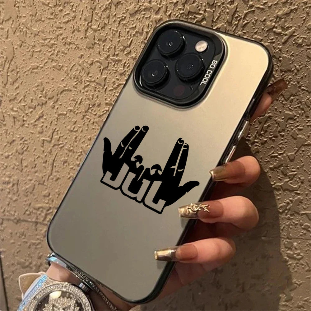 Rapper JuL C'est Pas Des Lol Hard PC IMD Case for iPhone 17 16 15 14 13 12 11 Pro Max XS X XR Shockproof Plating Matte TPU Funda