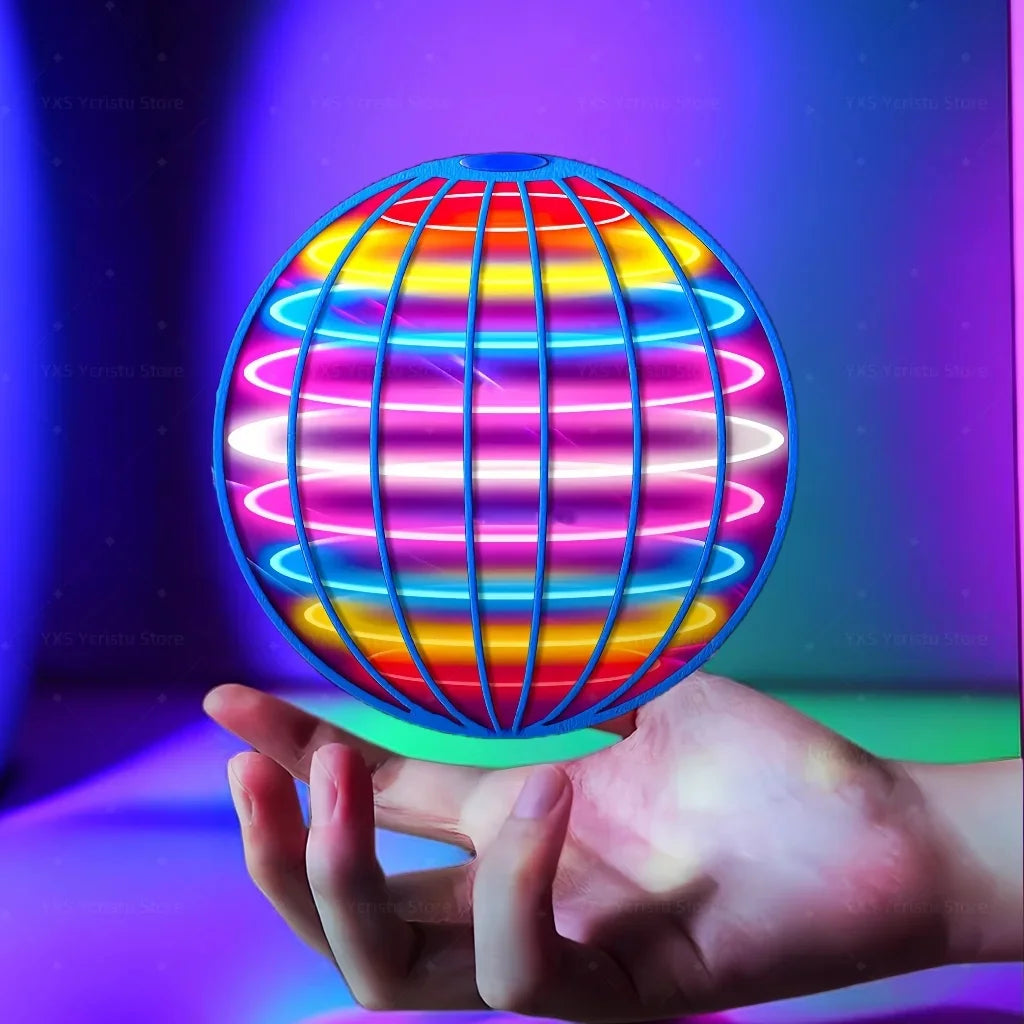 Flying ball, automatic spinning ball, LED dazzling lights, floating magic, fan, UFO flying machine, toy gift, game, sports ball