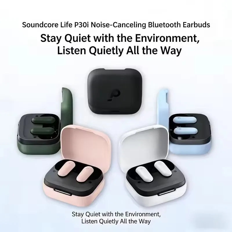 By Anker Soundcore P30i Intelligent Noise Cancelling Bluetooth Earphones Surround Sound Effects Ultra Long Battery Life 45H
