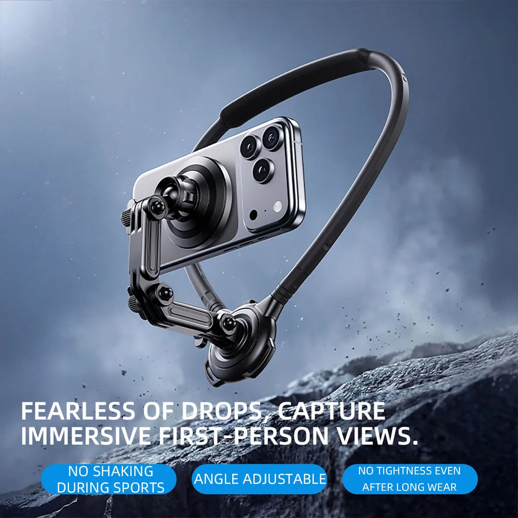 Silicone Magnetic Phone Action Camera 2 in 1 Neck Hold Mount for GoPro Insta360 DJI OSMO Action Universal Action Camera Phone