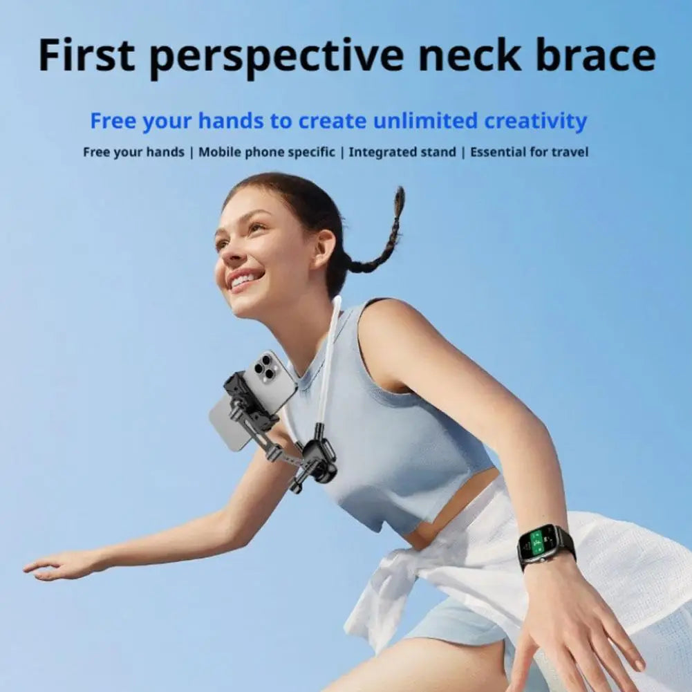 Neck-hanging Phone Holder Portable Hands-Free Flexible Phone Holder Magnetic or Clip Version First-person Perspective Shooting