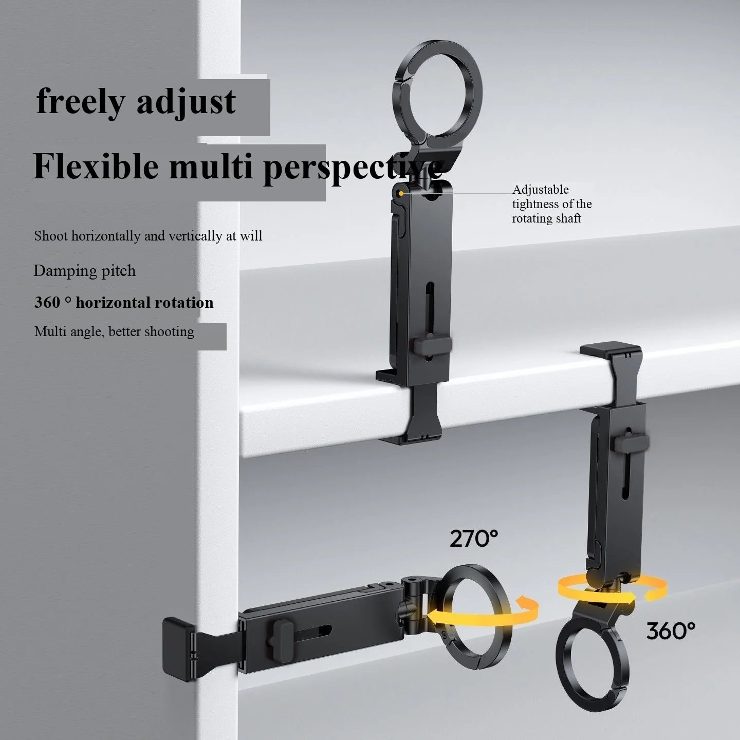 New magnetic phone holder, desktop clip holder, tripod, rotating outdoor travel mountaineering portable desktop holder