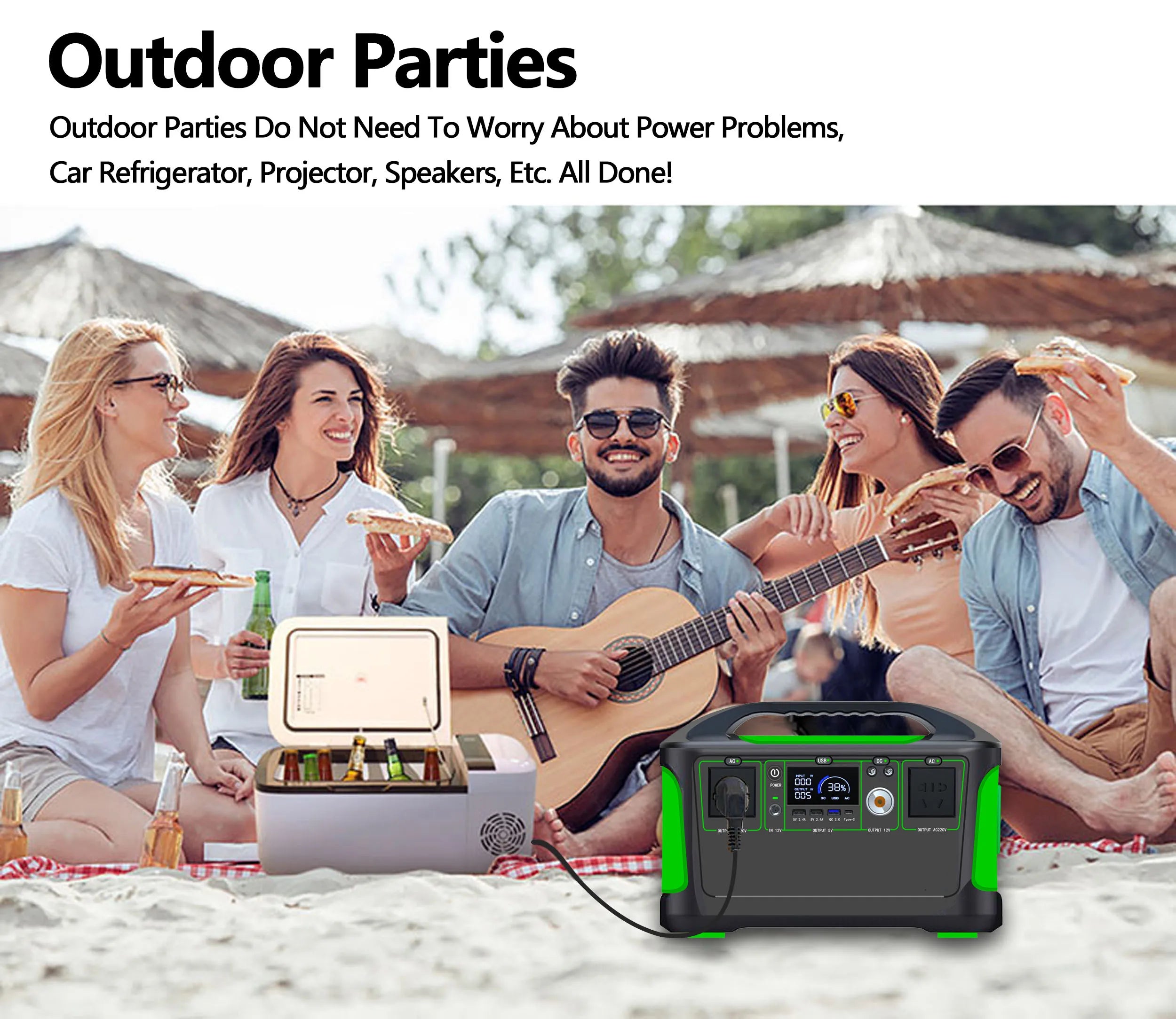 All In One Portable Power Energy Storage Power Station Bank 600W Lifepo4 Lithium Battery Pack Supply Energy Travel Camping