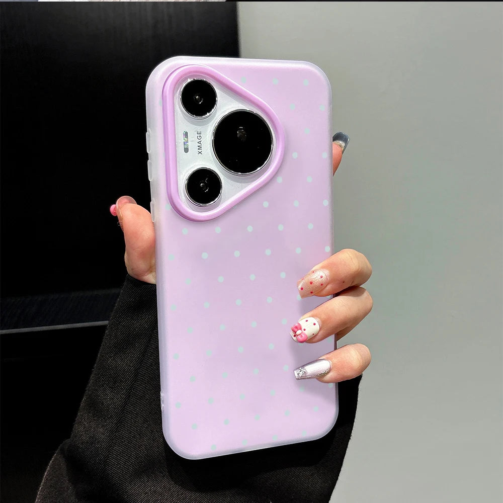 Adorable Light Blue Polka Dot Phone Case For Xiaomi Redmi Note 14 Pro 15C 14C 13C 13 Pro 12 Pro 11 10 Redmi 13 5G 4G Soft Cover