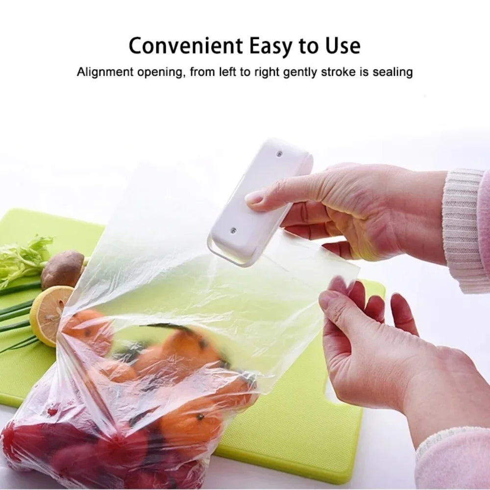 Kitchen Handheld Snack Sealer Snack Bag Clips Plastic Bag Sealer For Freshness Machine Package Sealer Food Bag Closure Packing